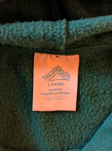 THERE ABOUTS Boys Size Large (14/16) Hunter Green Hoodie (Very Good Condition) - Picture 3 of 3