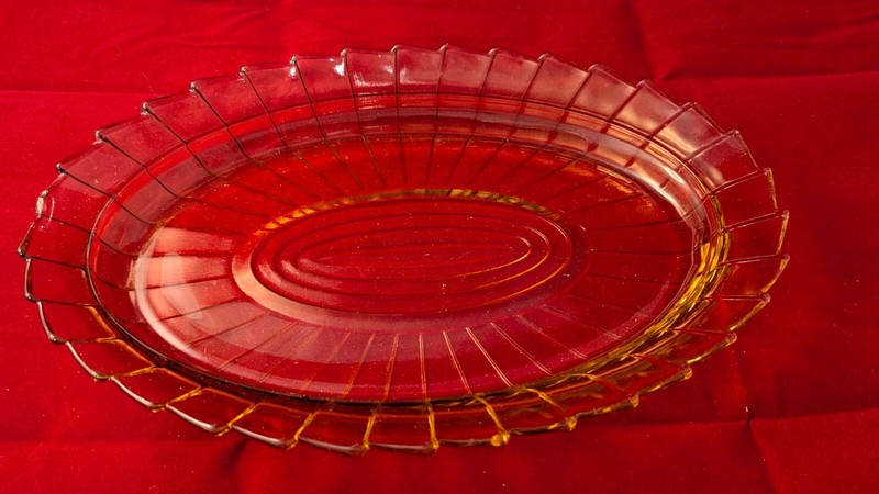 Sierra Pink 11" Oval Platter from Jeannette Glass 1931-1933