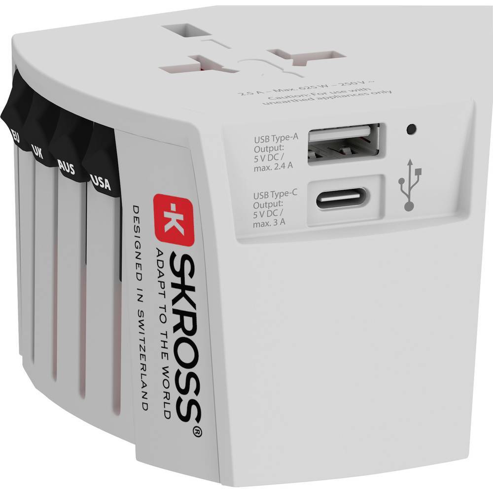 Skross 1302962 Adattatore da viaggio MUV USB (AC)