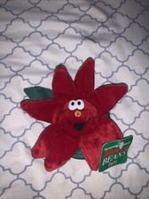 ECKERD MERRY BEANS "PURTY" POINSETTIA FLOWER PLUSH WITH TAG