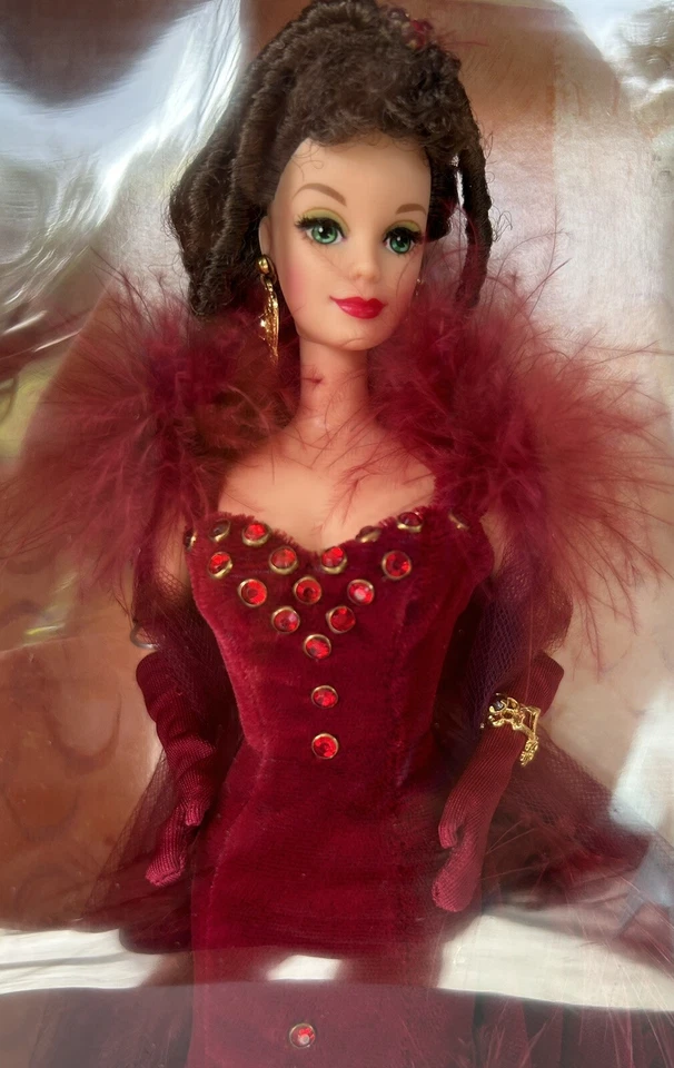 Vestido vermelho Barbie Scarlett O'Hara boneca E o Vento Levou Hollywood Legends - Imagem 4 de 4