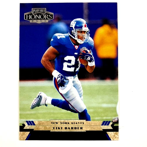 Tiki Barber 2005 Playoff Honors Card #66 NFL New York Giants