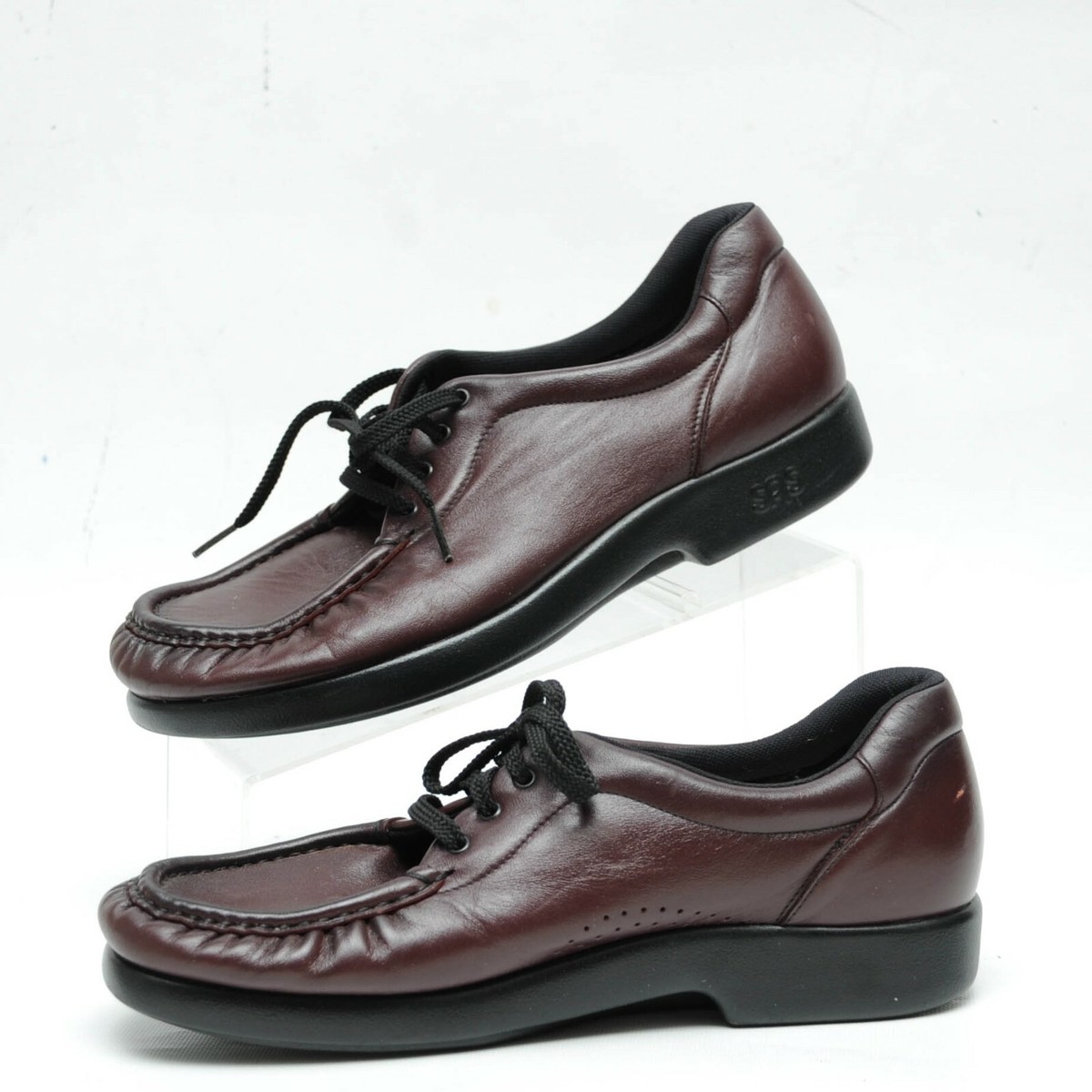 SAS Take Time Antique Wine Leather Moc Toe Comfort Shoes  display picture 3