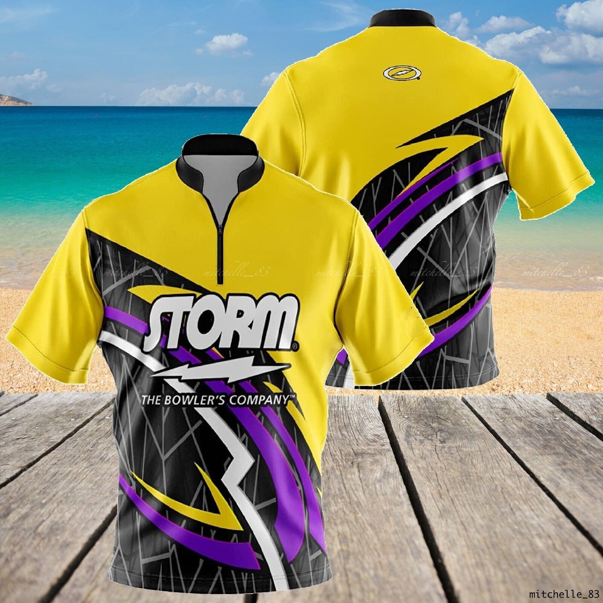 STORM ボウリングシャツ XL イエロー STORM ボウリングシャツ XL イエロー