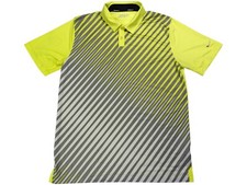Nike Tour Performance Golf Polo Shirt Men Medium Vented Collar Mesh Back Yellow
