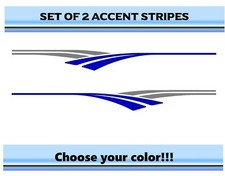 2 Rv Car Truck Pontoon Boat Trailer Side Accent Decals Graphics Stripes St49