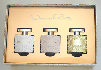 Oscar de la Renta Bella Blanca, Bella Rosa, Bella Essence ~ 3 Piece Mini EDP Set