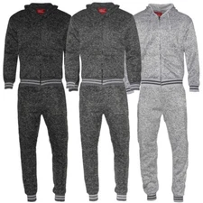 Mens Athletic 2-Piece Jogging Running Gym Casual Pants Fleece Track Suit Set