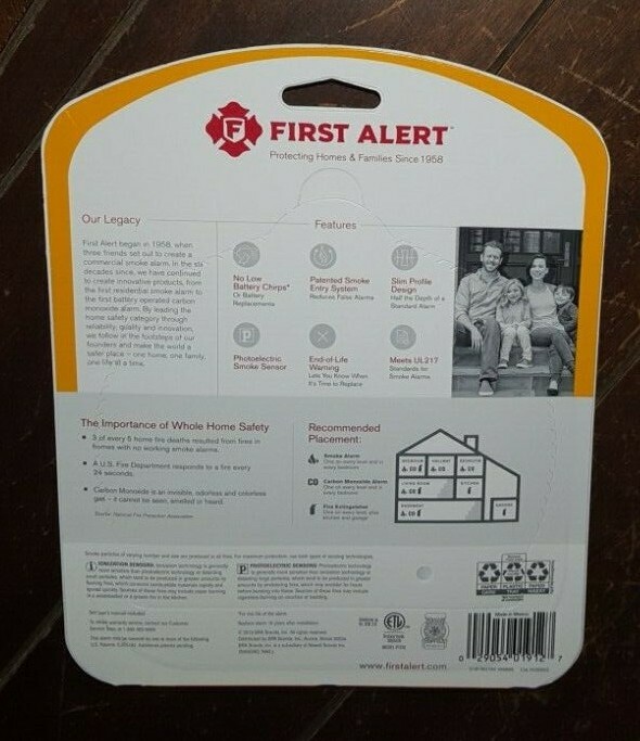 First Alert Smoke Alarm Slim Profile Design Model P1210 eBay