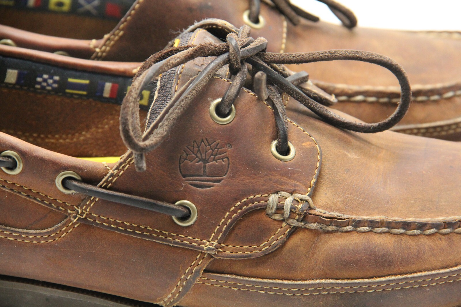 Timberland Boat Shoes Mens Size 11 Loafers Brown Leather Casual Deck