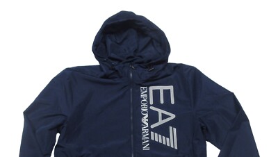 EA7 Emporio Armani Men's Navy Lightweight Full Zip Bomber Jacket
