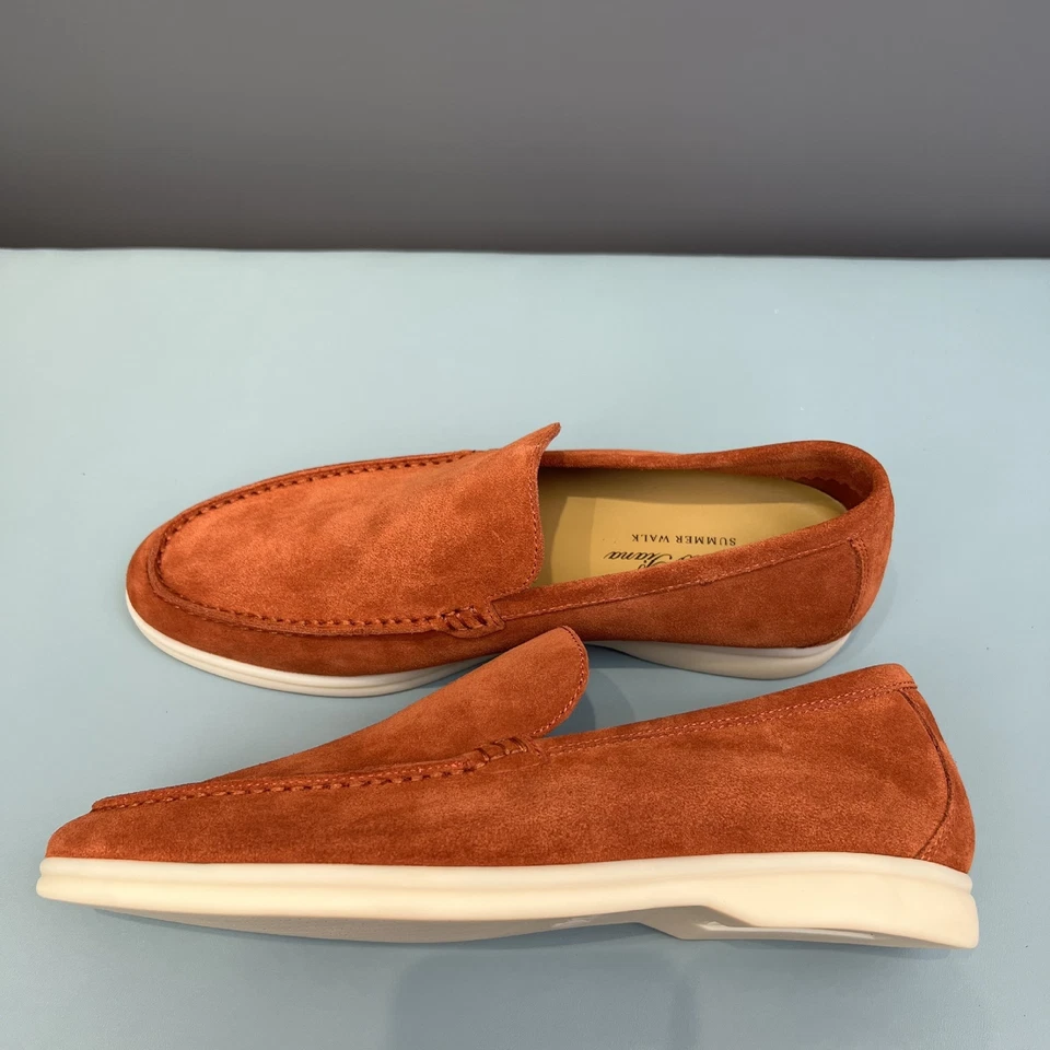 Итальянский стиль реальной замши кожи мужской поскользнуться на мокасины плоскостях повседневный прогулки обувь новый - Изображение 3 из 4