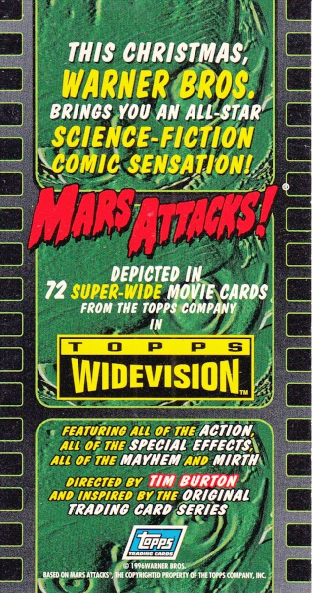 MARS ATTACK! MOVIE 1996 TOPPS WIDEVISION PROMO CARD NO NUMBER