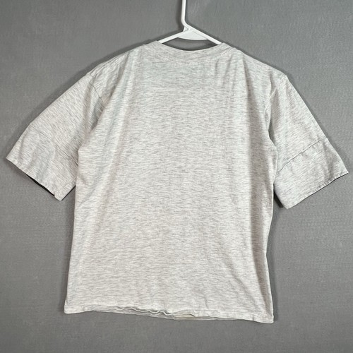 Vintage 80s San Jacinto College T Shirt Adult Medium Gray USA Made Mens - Picture 8 of 9