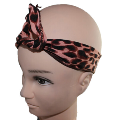 Bandana Haarband Rockabilly Stirnband Haarband Biegbar Shy Leopard Tiger Cat 28