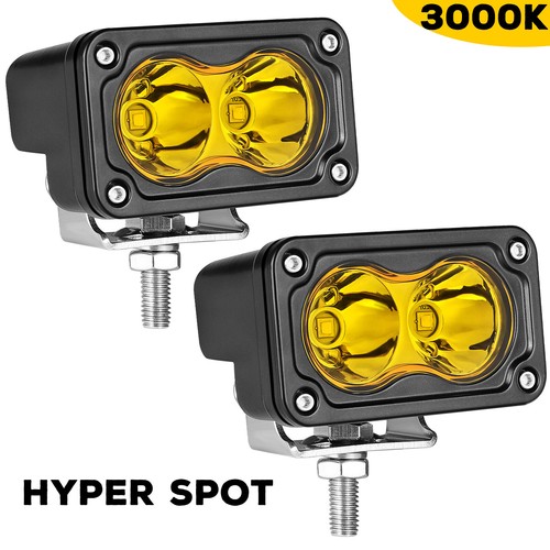 2x For 2017+ Can-Am Maverick X3 Max 3" PRO S2 LED Cube Work Light Bar Spot Pods - Picture 11 of 13