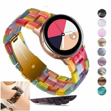 Resin Watch Band Steel Strap For Samsung Galaxy Watch Active 2 40mm 44mm W3 41mm
