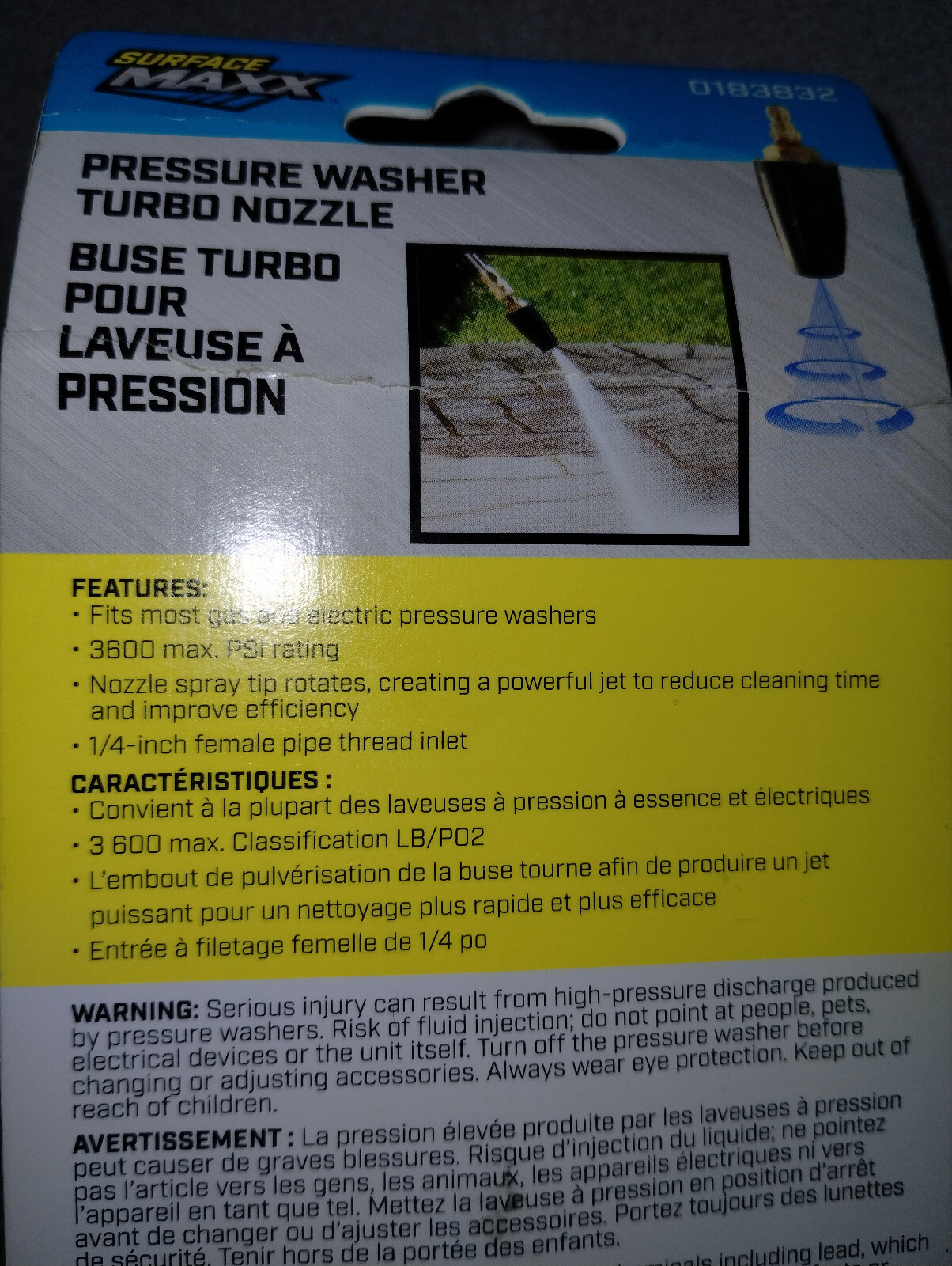 Surface Maxx Min-1600 to Max-3600 PSI Gas Electric Pressure Washer 0183832 - NEW