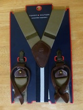 TOMMY HILFIGER convertible suspenders KHAKI