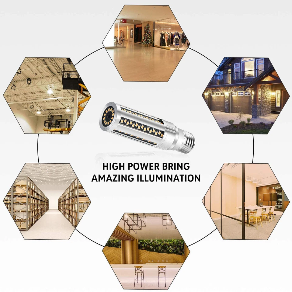 E27 LED bulbs corn bulb bulbs corn cob 20W=200W garage energy saving bulb - Image 4 of 4