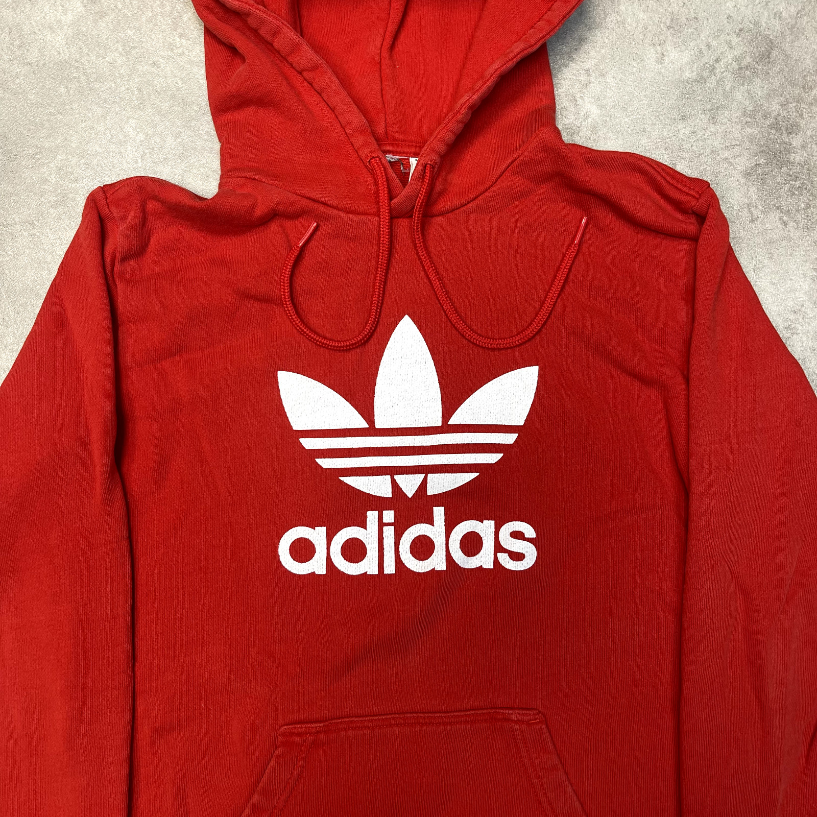 Adidas Hoodie Womens Y2K Pullover Trefoil Training Sweatshirt, Red, XS image 4