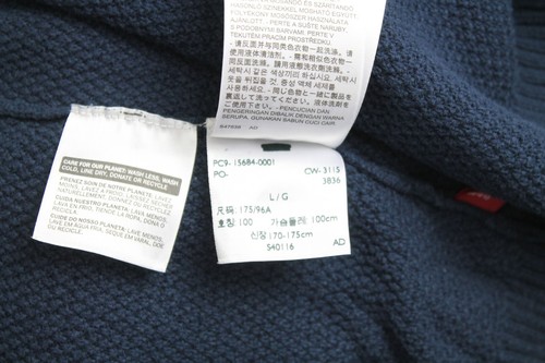 LEVI'S Maglione Uomo GRANDE Pullover Maglia Stretta Girocollo Blu Scuro Logo - Foto 7 di 8