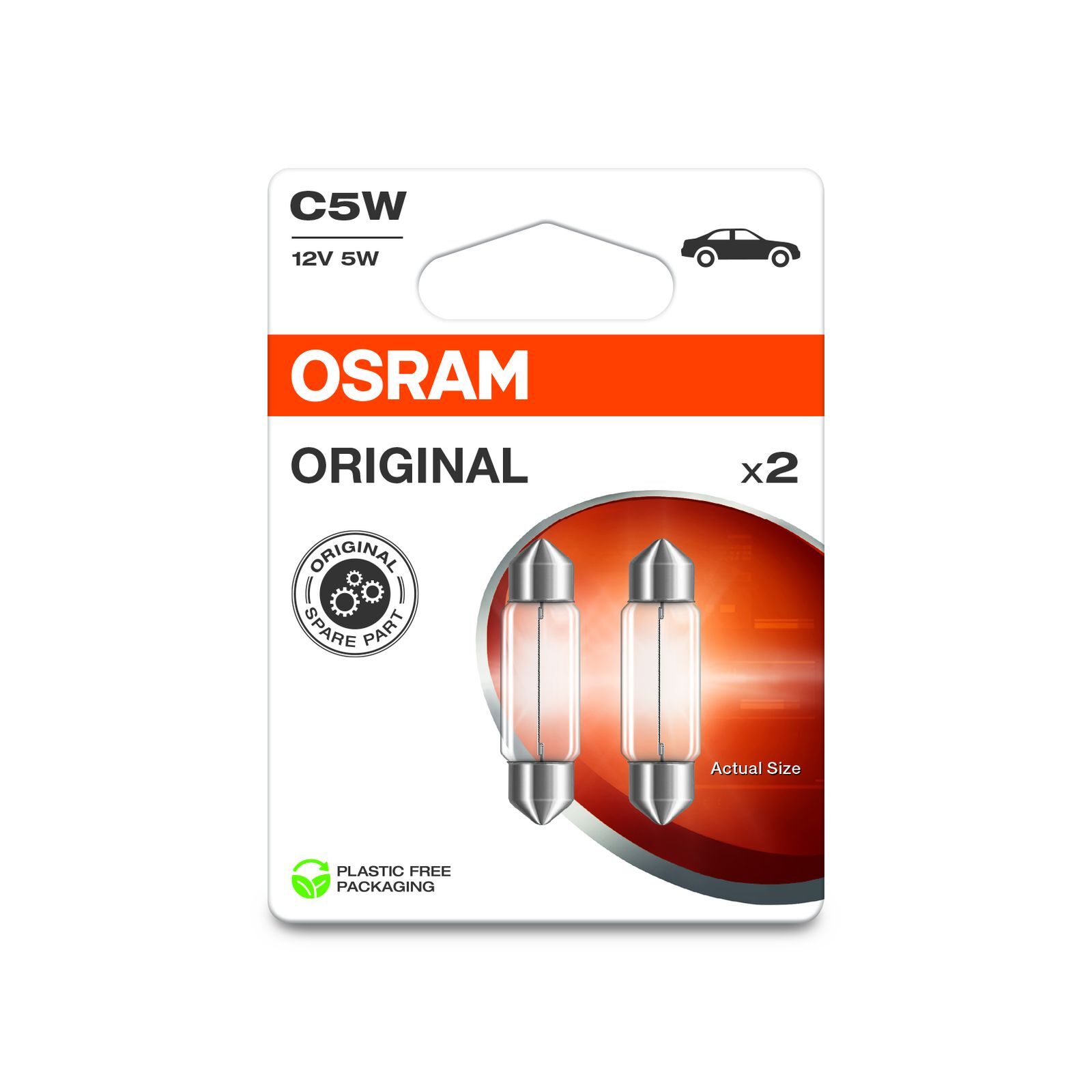 2x Genuine Osram Original C5W (239) 5w 12v Clear Bulbs [6418-2BL]