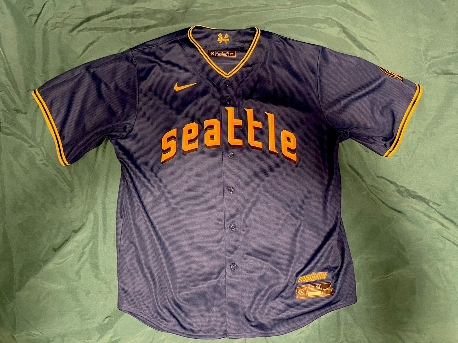 Nike Seattle Mariners 2023 City Connect Blue Jersey Size XL Jared