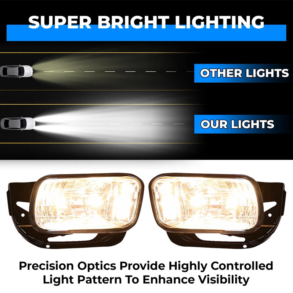 FOR 09-12 18 Dodge Ram 1500 2500 3500 Bumper Fog Lights Driving Lamps w/Bracket - Изображение 4 из 4