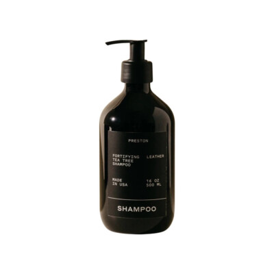 Preston Grooming Fortifying Tea Tree Shampoo Leather 16 oz