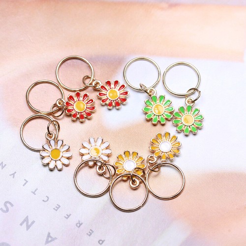 5Pcs Daisy Flower Alloy Knitting Stitch Markers Zinc Alloy Flower Pendant - Picture 7 of 10
