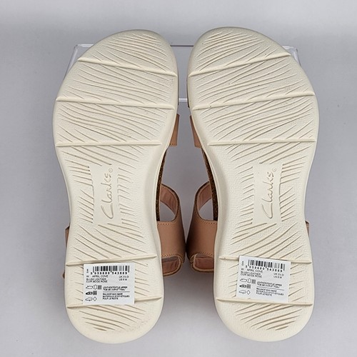 Clarks April Cove Sandals Women’s 6M Blush Leather Flat Summer Comfort Shoe - Picture 15 of 16
