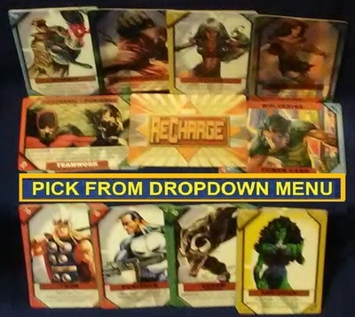 2001 MARVEL Entertainment Group ReCharge Inaugural   CCG Trading Cards YOU Pick