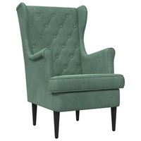 Sessel MeergrüN Samt Wohnzimmer Sitzgelegenheit Polstersessel Retro