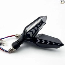 2PCS Motorcycle Indicator Flowing Turn Signal Bicolor Flowing Turn Indicator Kic