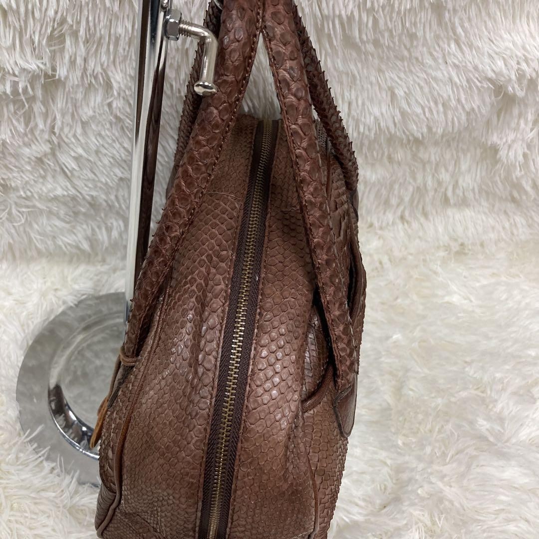 Ibiza Handbag With Python Brown Elephant Charm - image 5