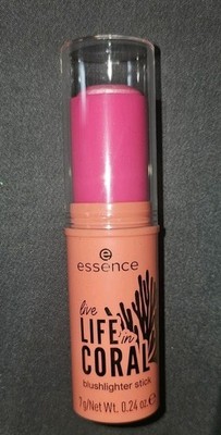 Essence Life in Coral Blush Highlighter Stick 01 Glowin Coralatastiv Baby