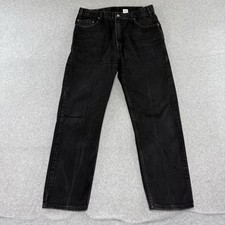 Vintage 90s Levis 505 Jeans Mens Measures 34x30 Black Straight Made In USA Denim