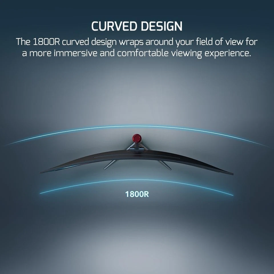 49 zoll Gaming Curved Monitor 144Hz 1ms ultrawide DFHD 3840x1080p GAMEPOWER WQ49 - Bild 4 von 4