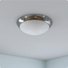 Project Source 2-Pack 13-in Brushed Nickel Led; Incandescent Flush Mount Light