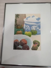 Jane Kiskaddon Original Watercolor Titled Bowl Of Apples Circa 1980