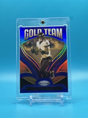 2022 Certified Gold Team Mirror Blue Parallel 75/75 Bookend Lamar Jackson #GT-5