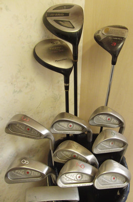 Set Ping Eye 2 Red Dot 3-PW Eisen + Dunlop Driver + 3 + 5 Holz + Putter