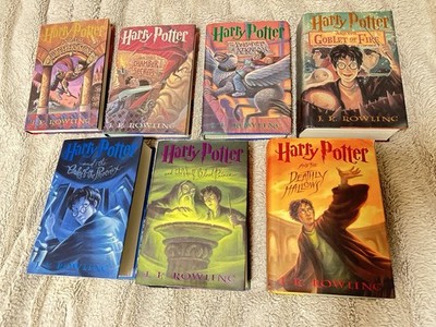 HARRY POTTER Complete Lot of 7 (#1-7) Set HARDCOVER First American Edition Books