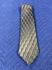 David Taylor Neck Tie 100 Silk Brown Black Multicolored
