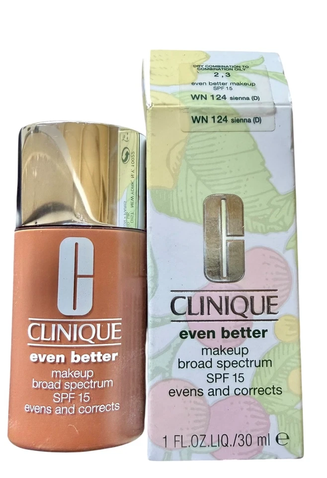 Clinique Even Better Makeup SPF 15 – WN 124 Sienna (D) – 1 fl oz / 30 ml - Image 3 of 4