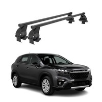 Menabo DachträGer FüR Suzuki SX4 S-Cross Mk2 2016-2021 Fl 50Kg Stahl Schwarz 2X
