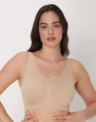 Barely There Bali Comfort Revolution Microfiber Crop Top Seamless Wirefree 103J