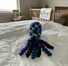 Blue and Black Octopus Crochet Toy Crochettoys Handmade Amigurumi Sea Creature