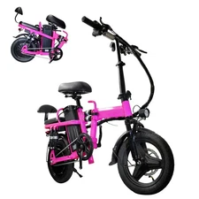 Adult mini folding ebike 2 seat electric bicycle helight adjustable long range